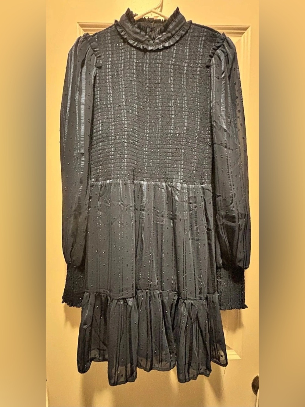 Navy Blue Long Sleeve Mini Dress Like New